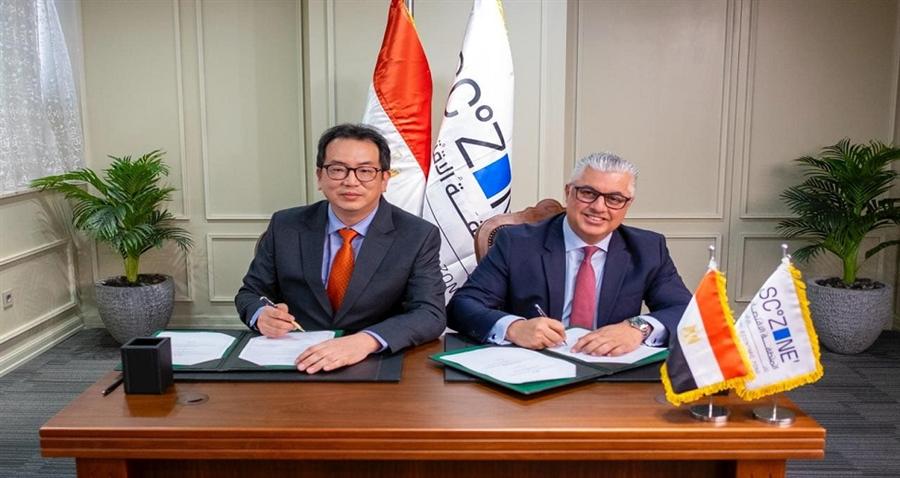 توقيع أول مشروع كوري للملابس الجاهزة بمنطقة القنطرة غرب الصناعية